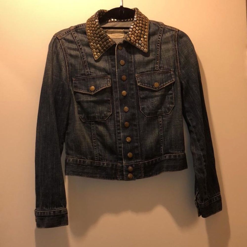Current/Elliott Mint Condition Stud Denim Jacket - image 1